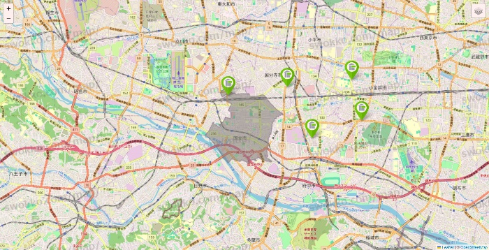 東京都のStorage PLUSの店舗地図