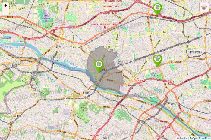 東京都のStorage PLUSの店舗地図