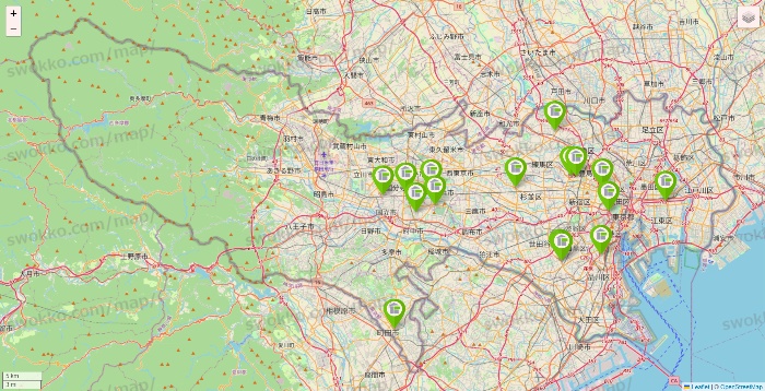 東京都のStorage PLUSの店舗地図
