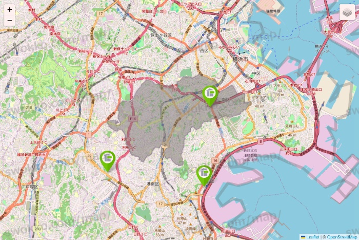 神奈川県のStorage PLUSの店舗地図