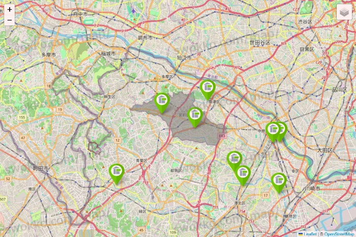 神奈川県のStorage PLUSの店舗地図
