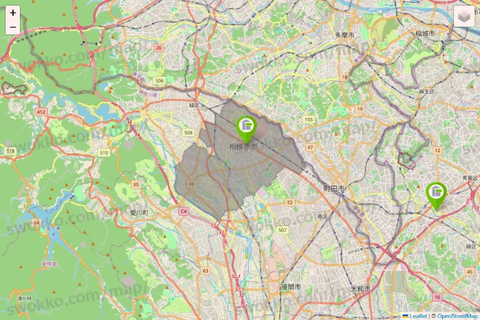 神奈川県のStorage PLUSの店舗地図