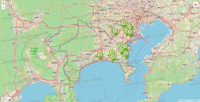 神奈川県のStorage PLUSの店舗地図