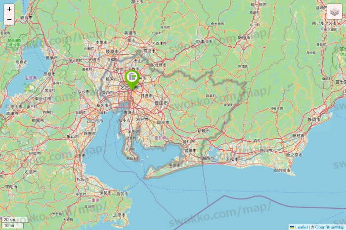 愛知県のStorage PLUSの店舗地図