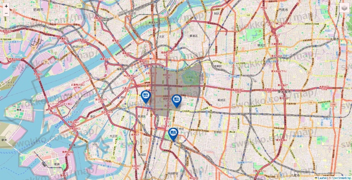 大阪府の駿台予備学校の校舎地図
