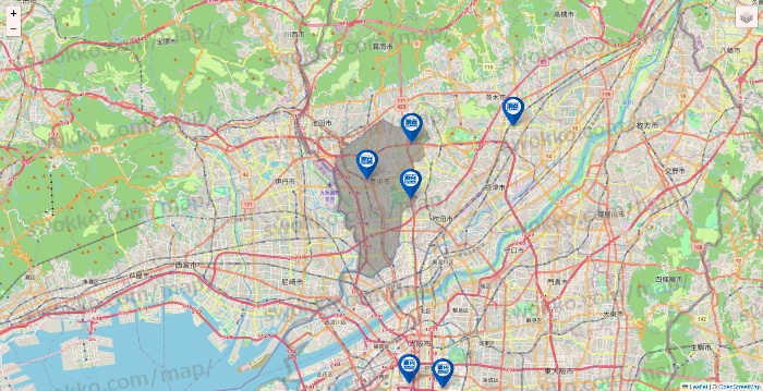 大阪府の駿台予備学校の校舎地図