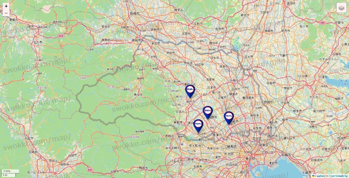 埼玉県のサンディの店舗地図