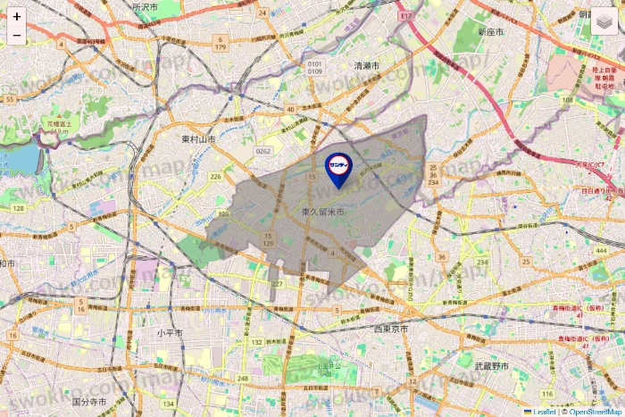 東京都のサンディの店舗地図