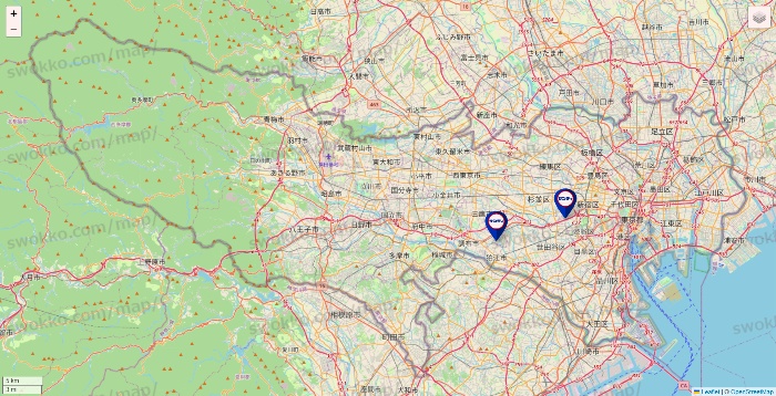 東京都のサンディの店舗地図