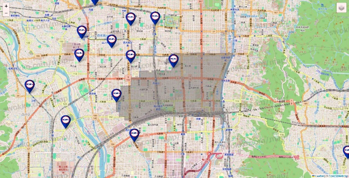 京都府のサンディの店舗地図