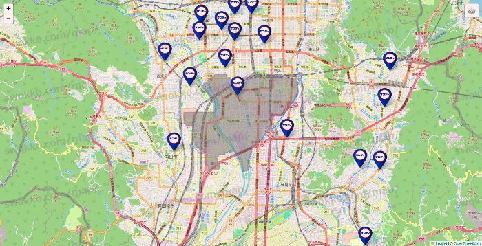 京都府のサンディの店舗地図