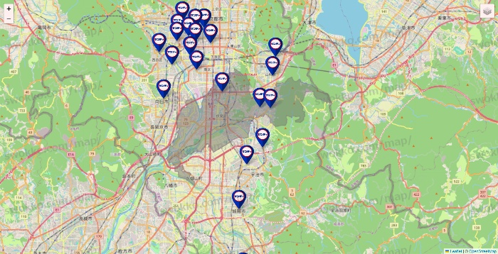 京都府のサンディの店舗地図