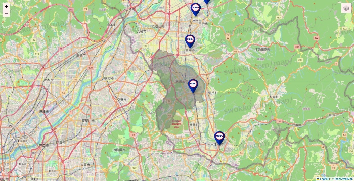 京都府のサンディの店舗地図