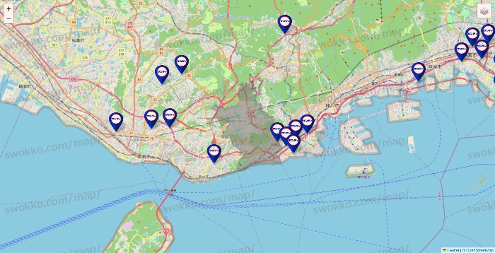 兵庫県のサンディの店舗地図