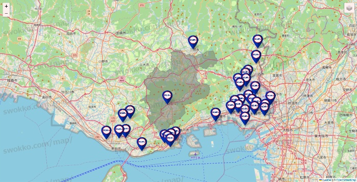 兵庫県のサンディの店舗地図