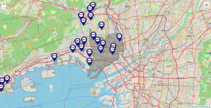 兵庫県のサンディの店舗地図