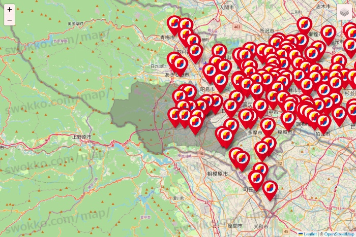 東京都のサンドラッグの店舗地図