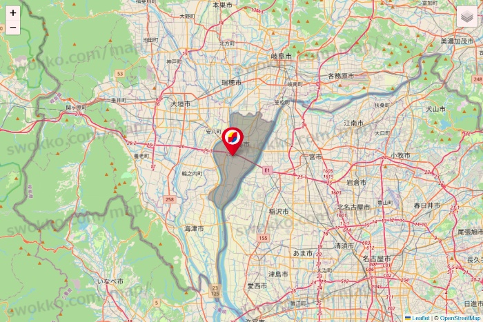 岐阜県のサンドラッグの店舗地図