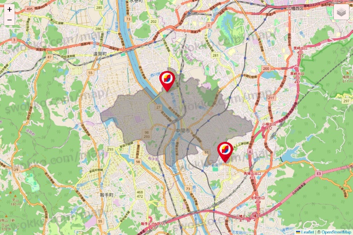 福岡県のサンドラッグの店舗地図