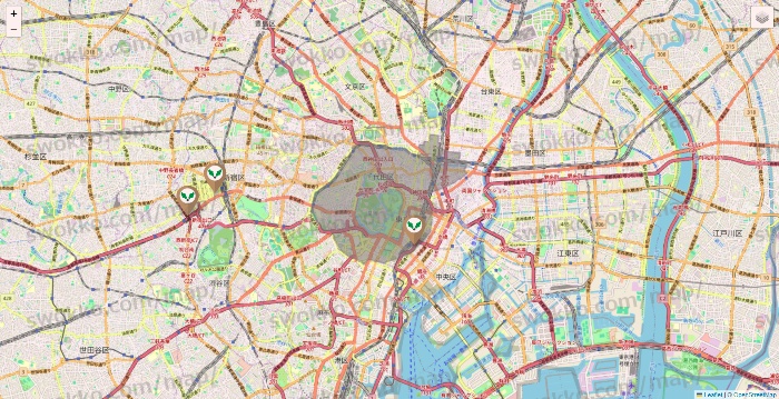 東京都のサンマリエの店舗地図