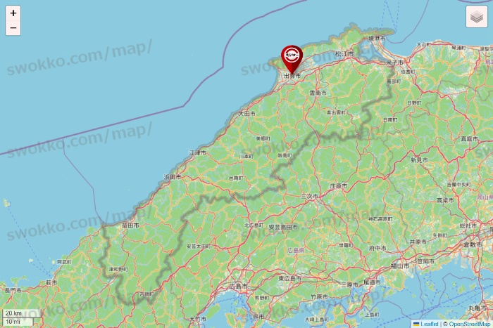 島根県のスシローの店舗地図