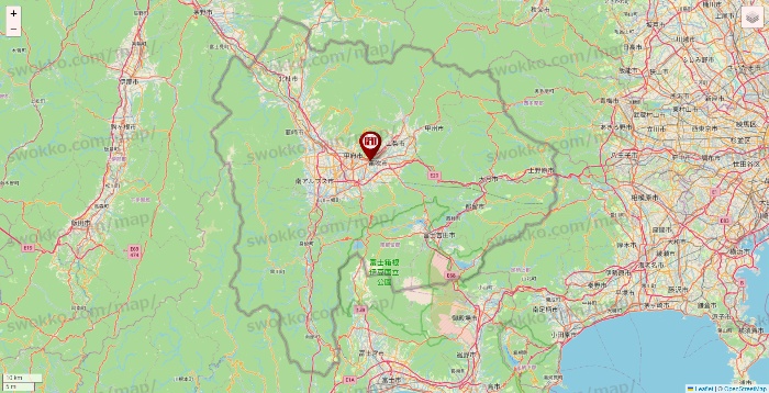 山梨県の収納ピットの店舗地図