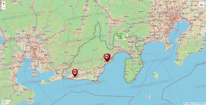 静岡県の収納ピットの店舗地図