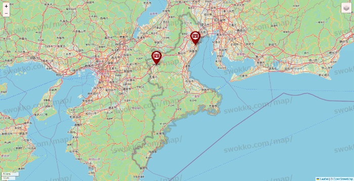 三重県の収納ピットの店舗地図