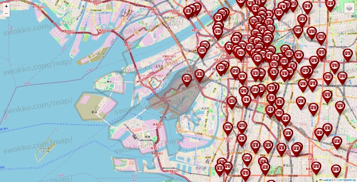 大阪府の収納ピットの店舗地図