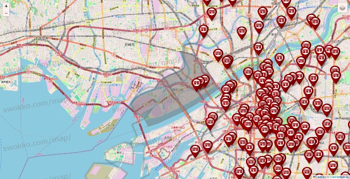 大阪府の収納ピットの店舗地図
