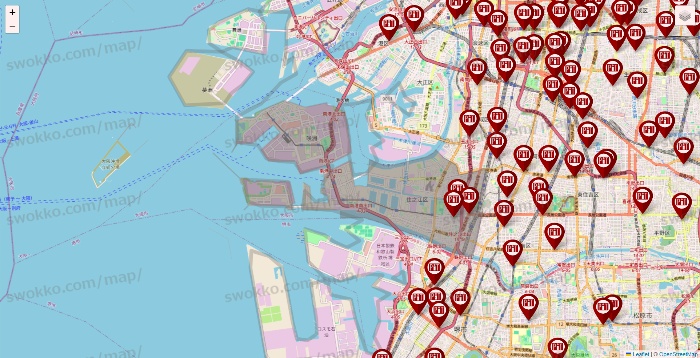 大阪府の収納ピットの店舗地図