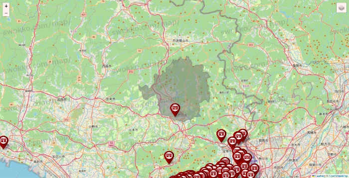 兵庫県の収納ピットの店舗地図