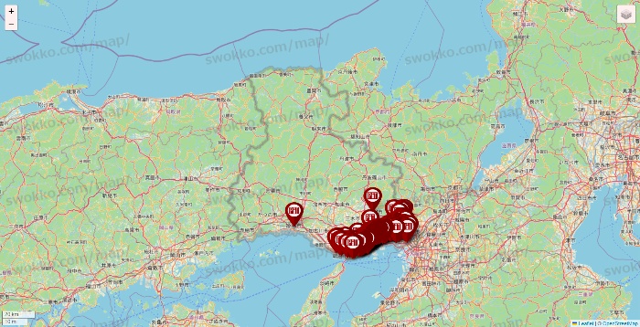 兵庫県の収納ピットの店舗地図