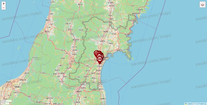 宮城県の収納ピットの店舗地図