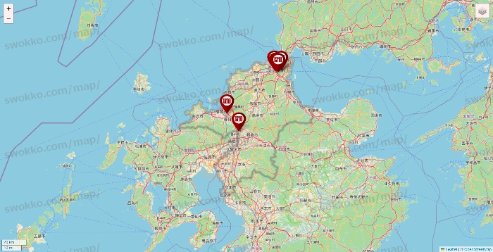 福岡県の収納ピットの店舗地図