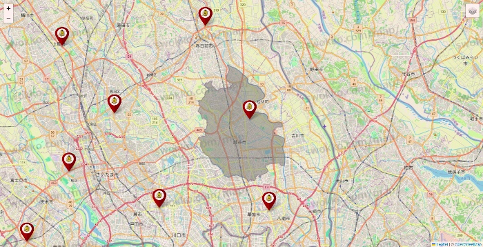埼玉県のタックルベリーの店舗地図