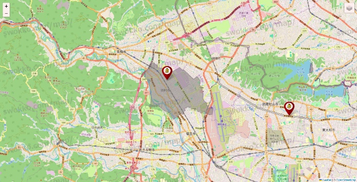 東京都のタックルベリーの店舗地図