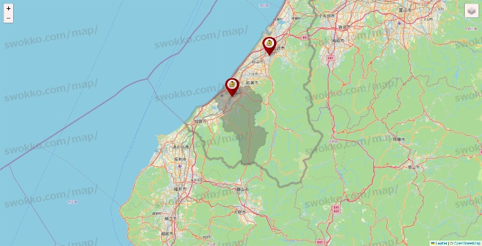石川県のタックルベリーの店舗地図