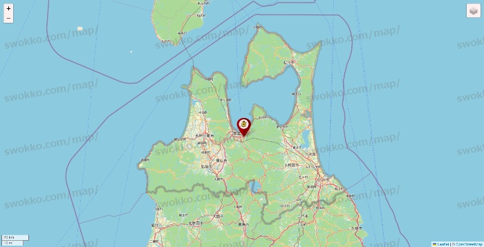 青森県のタックルベリーの店舗地図