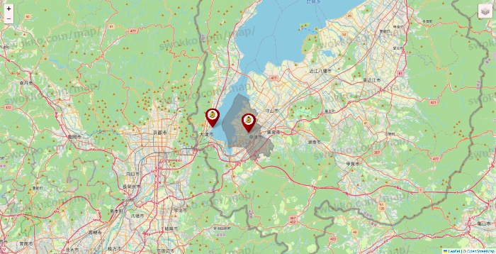 滋賀県のタックルベリーの店舗地図