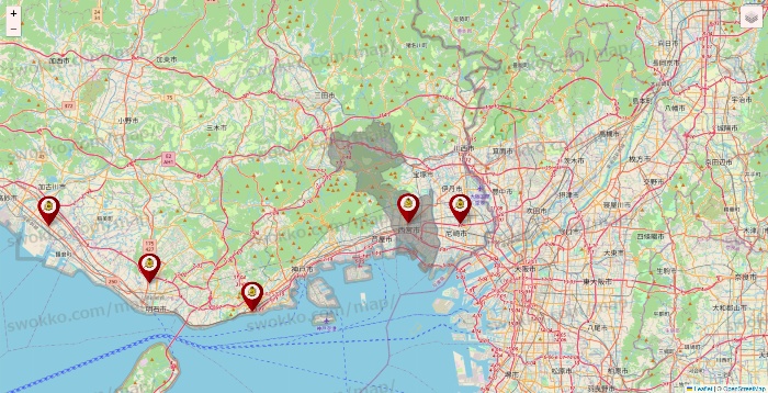 兵庫県のタックルベリーの店舗地図