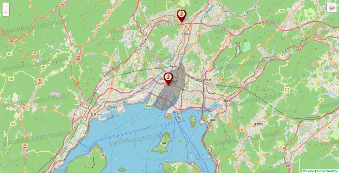 広島県のタックルベリーの店舗地図