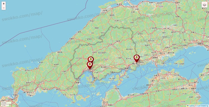 広島県のタックルベリーの店舗地図