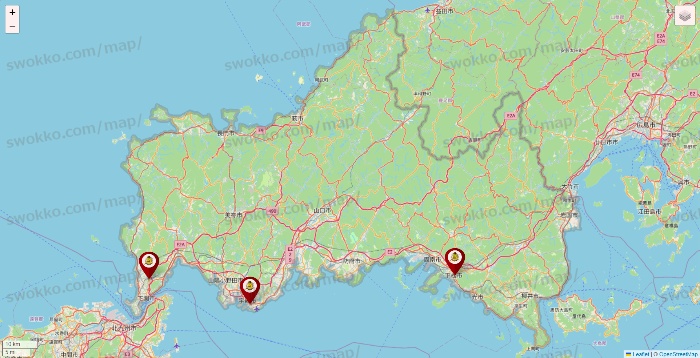 山口県のタックルベリーの店舗地図