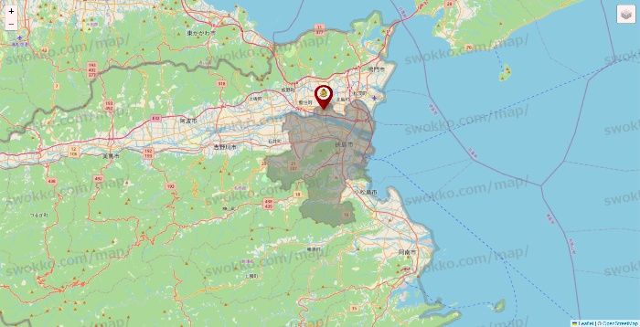 徳島県のタックルベリーの店舗地図