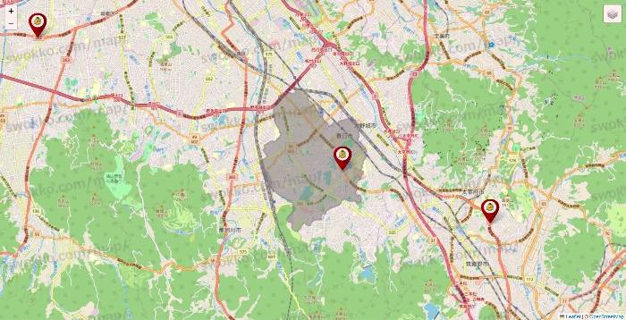 福岡県のタックルベリーの店舗地図