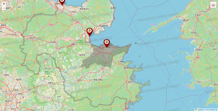 大分県のタックルベリーの店舗地図