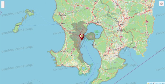 鹿児島県のタックルベリーの店舗地図