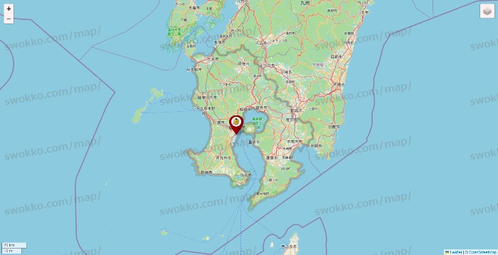 鹿児島県のタックルベリーの店舗地図