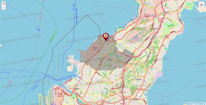 沖縄県のタックルベリーの店舗地図